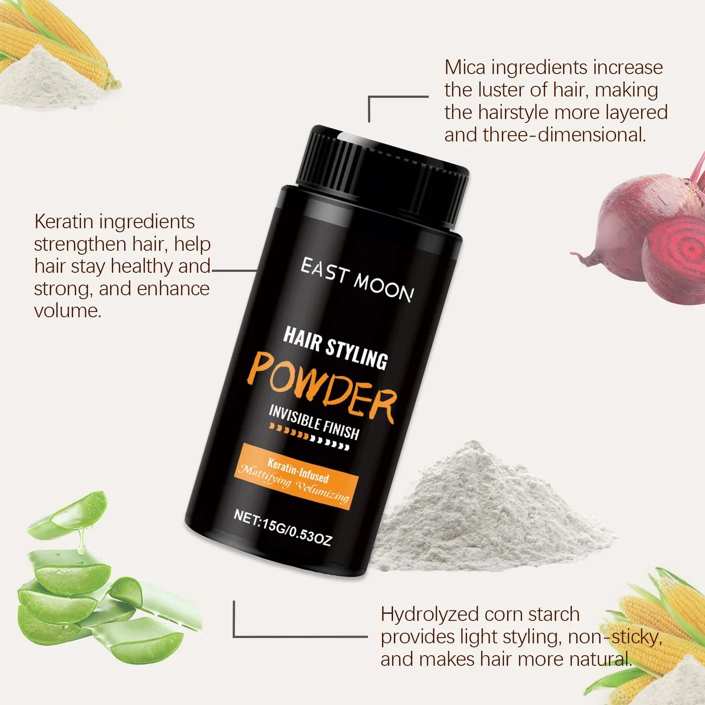 Keratin Hair Volumizing Powder Strong Holding Improve Regrowth Styling Increase Fluffy Keep Refresh Hair Building Fiber Powders