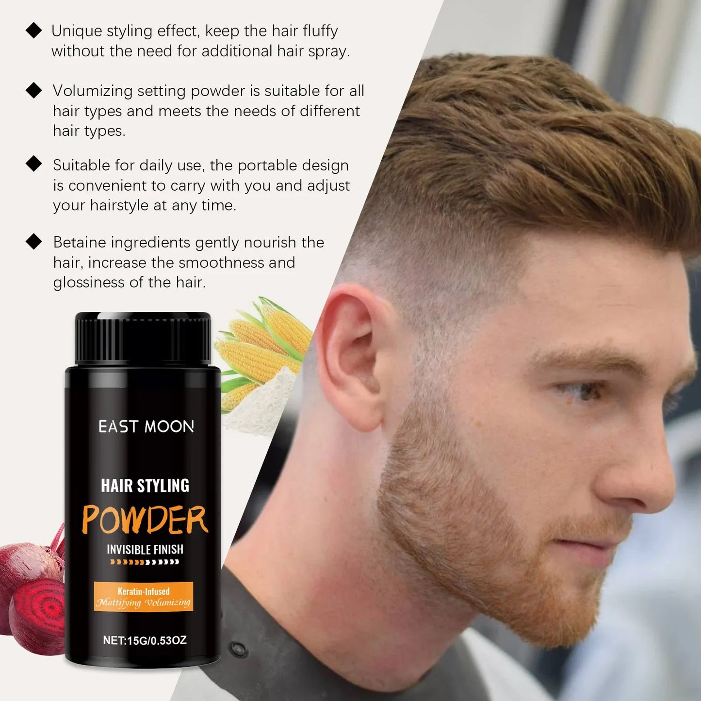 Keratin Hair Volumizing Powder Strong Holding Improve Regrowth Styling Increase Fluffy Keep Refresh Hair Building Fiber Powders